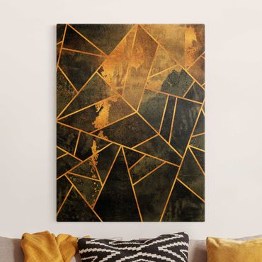 Tableau sur toile or - Onyx With Gold