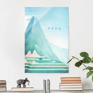 Tableau en verre - Travel Poster - Peru