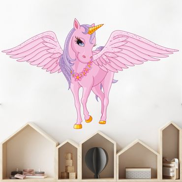 Sticker mural - Unicorn with wing