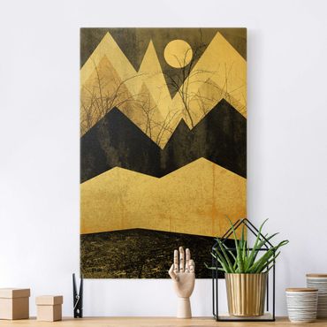 Tableau sur toile or - Golden Mountains Branches
