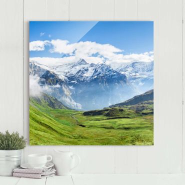 Tableau en verre - Swiss Alpine Panorama