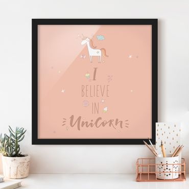 Poster encadré - I Believe In Unicorn