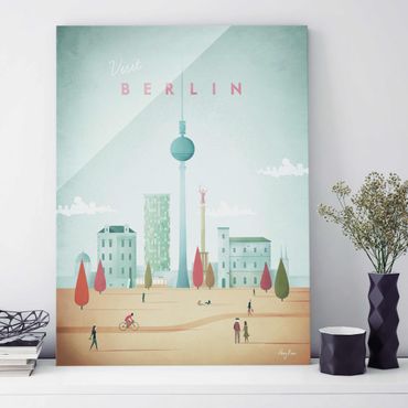 Tableau en verre - Travel Poster - Berlin