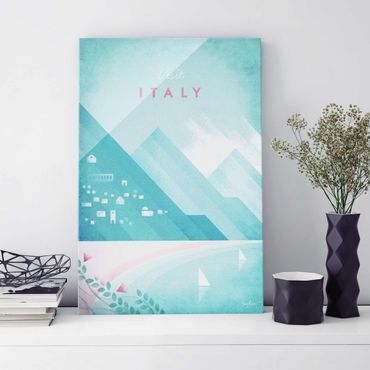 Tableau en verre - Travel Poster - Italy
