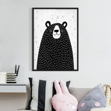 Poster encadré - Zoo With Patterns - Bear