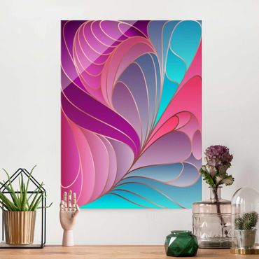 Glass print - Colourful Art Deco ll
