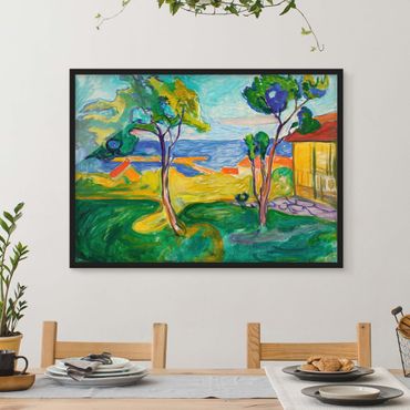 Poster encadré - Edvard Munch - The Garden In Åsgårdstrand