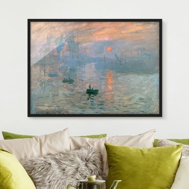 Poster encadré - Claude Monet - Impression (Sunrise)