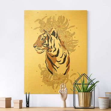 Tableau sur toile or - Safari Animals - Portrait Tiger