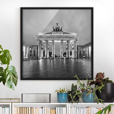 Poster encadré - Illuminated Brandenburg Gate II