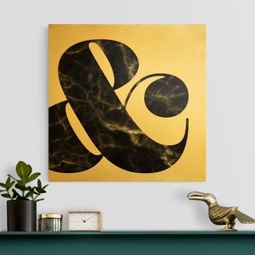 Tableau sur toile or - Ampersand Marble