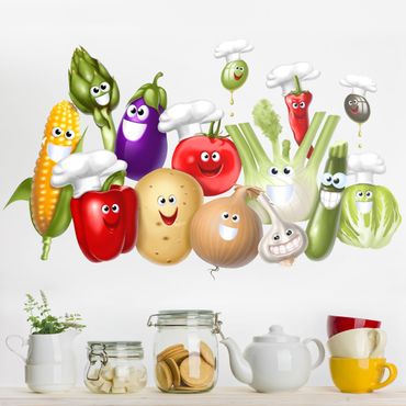 Sticker mural - Cheeky vegetables
