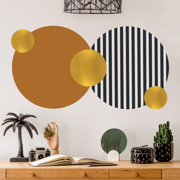Sticker mural - Geometric forms composition II
