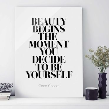Tableau en verre - Be Yourself Coco Chanel