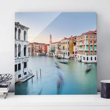 Tableau en verre - Grand Canal View From The Rialto Bridge Venice