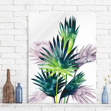 Tableau en verre - Exotic Foliage - Fan Palm