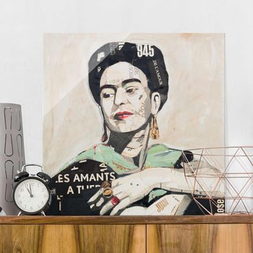 Tableau en verre - Frida Kahlo - Collage No.4