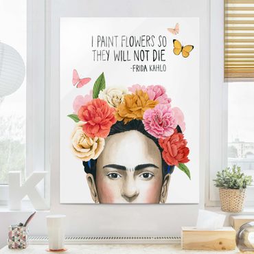 Tableau en verre - Frida's Thoughts - Flowers