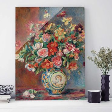 Tableau en verre - Auguste Renoir - Flower vase