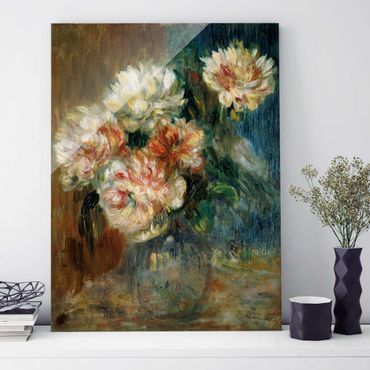 Tableau en verre - Auguste Renoir - Vase of Peonies