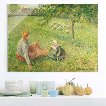 Tableau en verre - Camille Pissarro - The Geese Pasture