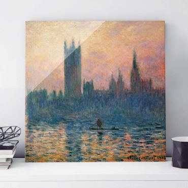 Tableau en verre - Claude Monet - London Sunset