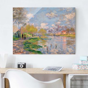 Tableau en verre - Claude Monet - Spring On The Seine