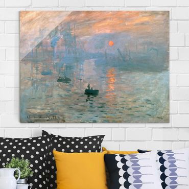 Tableau en verre - Claude Monet - Impression (Sunrise)
