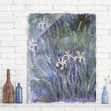 Tableau en verre - Claude Monet - Iris