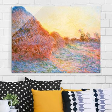 Tableau en verre - Claude Monet - Haystack In Sunlight