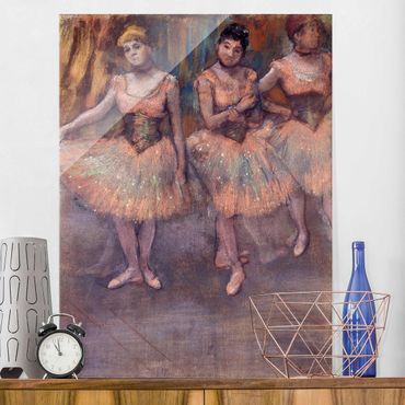 Tableau en verre - Edgar Degas - Three Dancers before Exercise