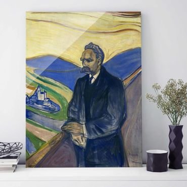 Tableau en verre - Edvard Munch - Portrait of Friedrich Nietzsche