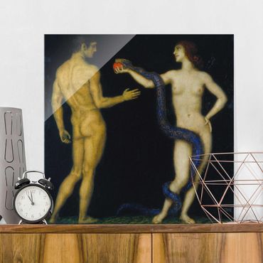Tableau en verre - Franz von Stuck - Adam and Eve