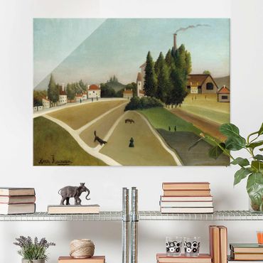 Tableau en verre - Henri Rousseau - Landscape With Factory