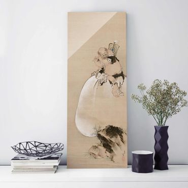 Tableau en verre - Katsushika Hokusai - Hotei