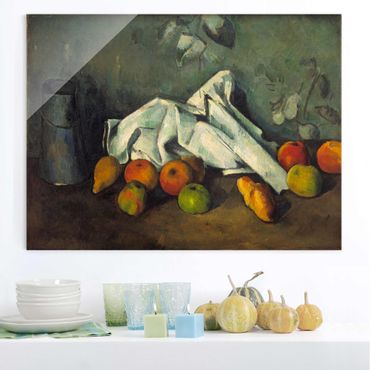 Tableau en verre - Paul Cézanne - Still Life With Milk Can And Apples