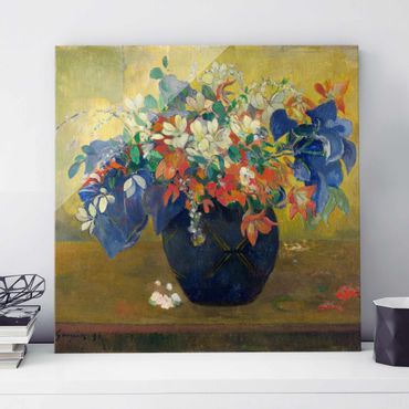 Tableau en verre - Paul Gauguin - Flowers in a Vase