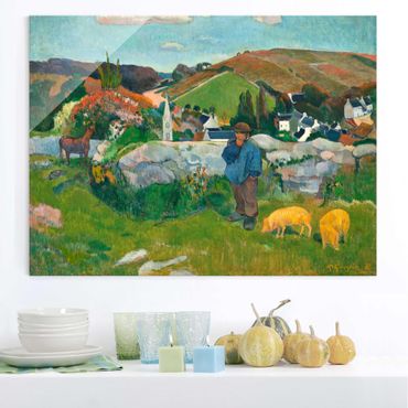 Tableau en verre - Paul Gauguin - The Swineherd
