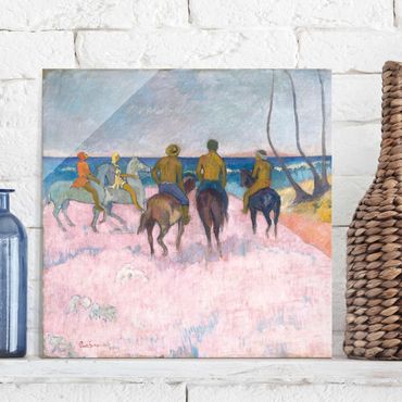 Tableau en verre - Paul Gauguin - Riders On The Beach