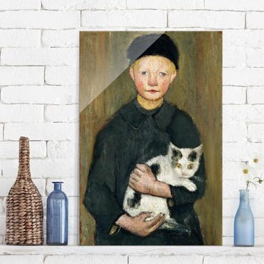 Tableau en verre - Paula Modersohn-Becker - Boy with Cat