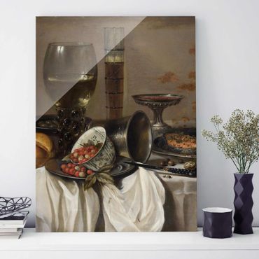 Tableau en verre - Pieter Claesz - Still Life with Drinking Vessels