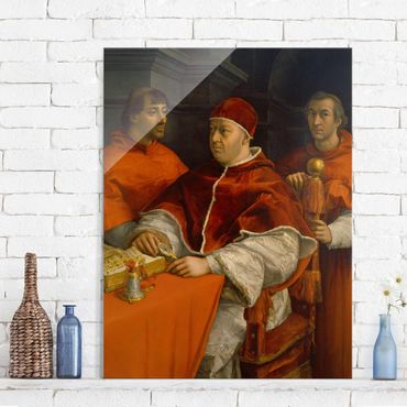 Tableau en verre - Raffael - Portrait of Pope Leo X