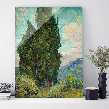 Tableau en verre - Vincent van Gogh - Cypresses