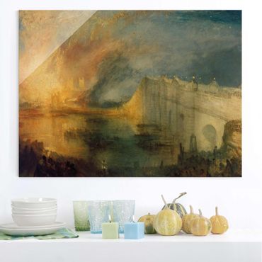 Tableau en verre - William Turner - The Burning Of The Houses Of Lords And Commons