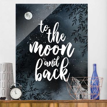 Tableau en verre - Love You To The Moon And Back