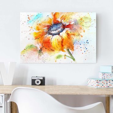 Tableau en verre - Painted Sunflower