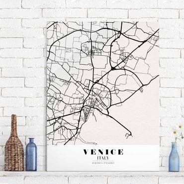 Tableau en verre - Venice City Map - Classic
