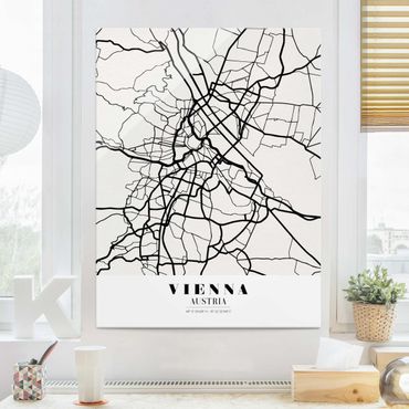 Tableau en verre - Vienna City Map - Classic