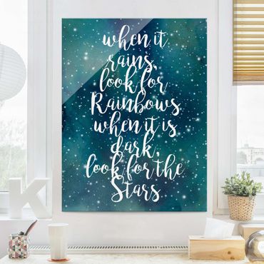 Tableau en verre - Starry Rainbow