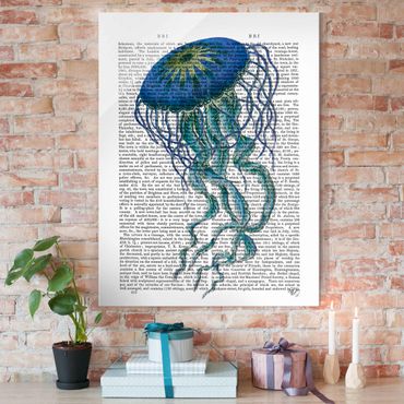 Tableau en verre - Animal Reading - Jellyfish